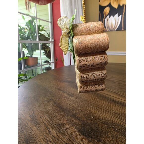 Wine Cork Christmas Tree Ornament Bunch Of Grapes - Picture 3 of 16